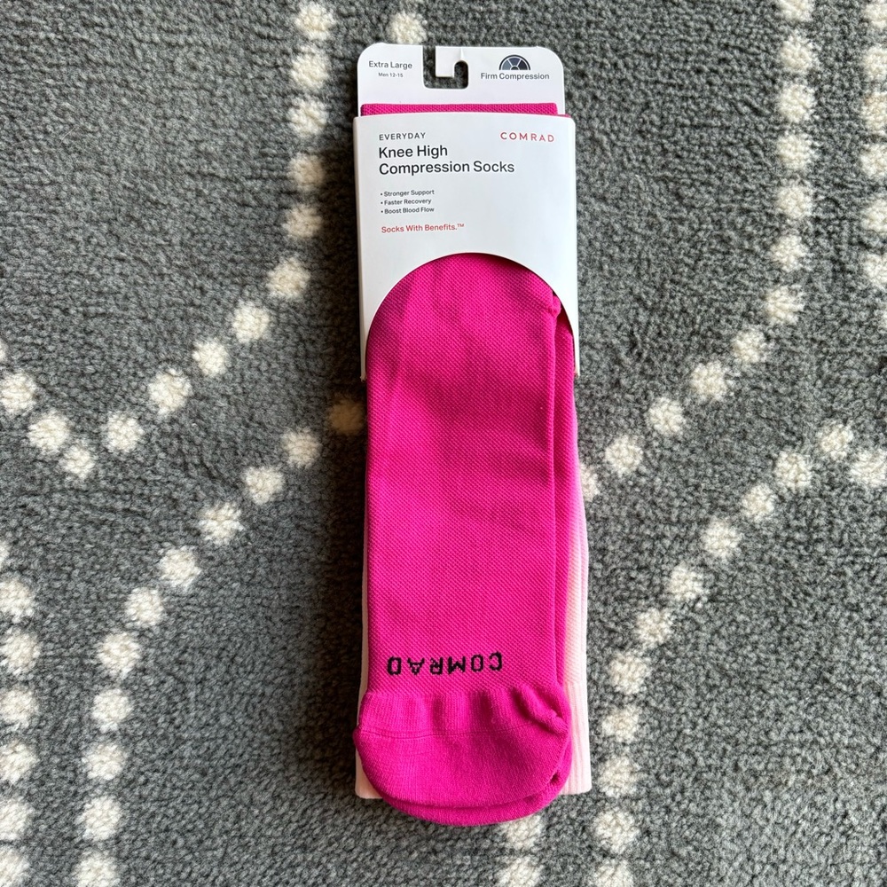 Comrad Fuchsia Pink Knee High Compression Socks - NEW!